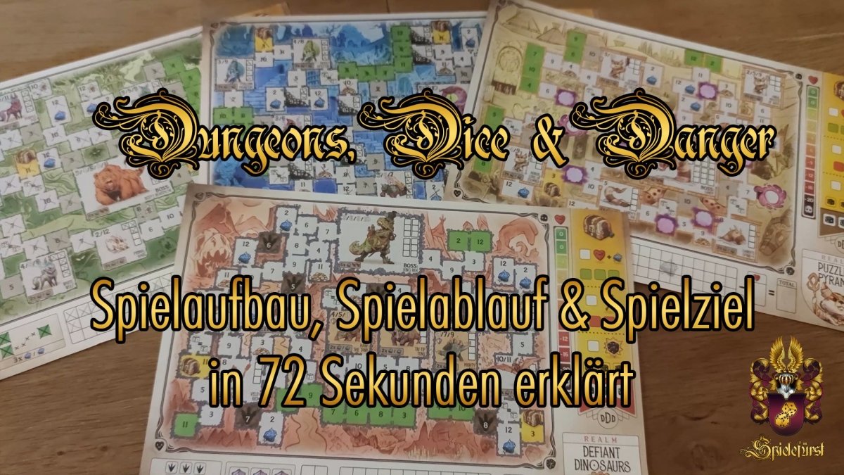 Dungeons, Dice & Danger in 72 Sekunden | Spielaufbau, Spielablauf und Spielziel kurz erklärt - Spielefürst