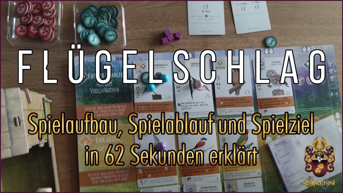 Flügelschlag in 62 Sekunden | Spielaufbau, Spielablauf und Spielziel kurz erklärt - Spielefürst