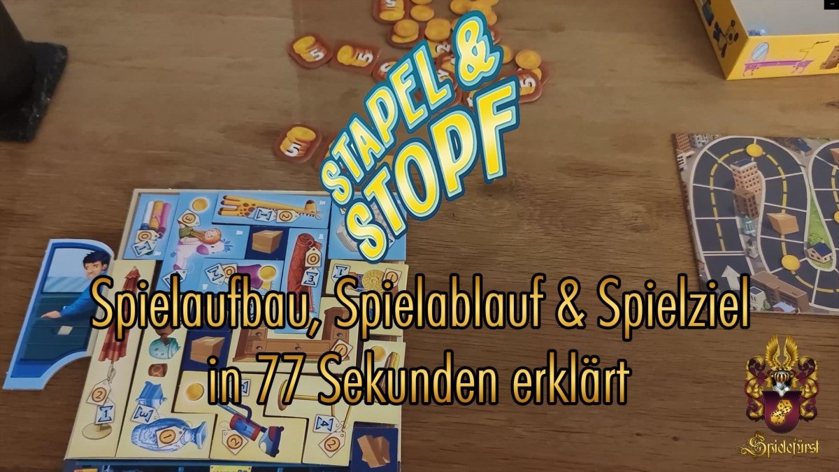 Stapel und Stopf in 77 Sekunden | Spielaufbau, Spielablauf und Spielziel kurz erklärt - Spielefürst