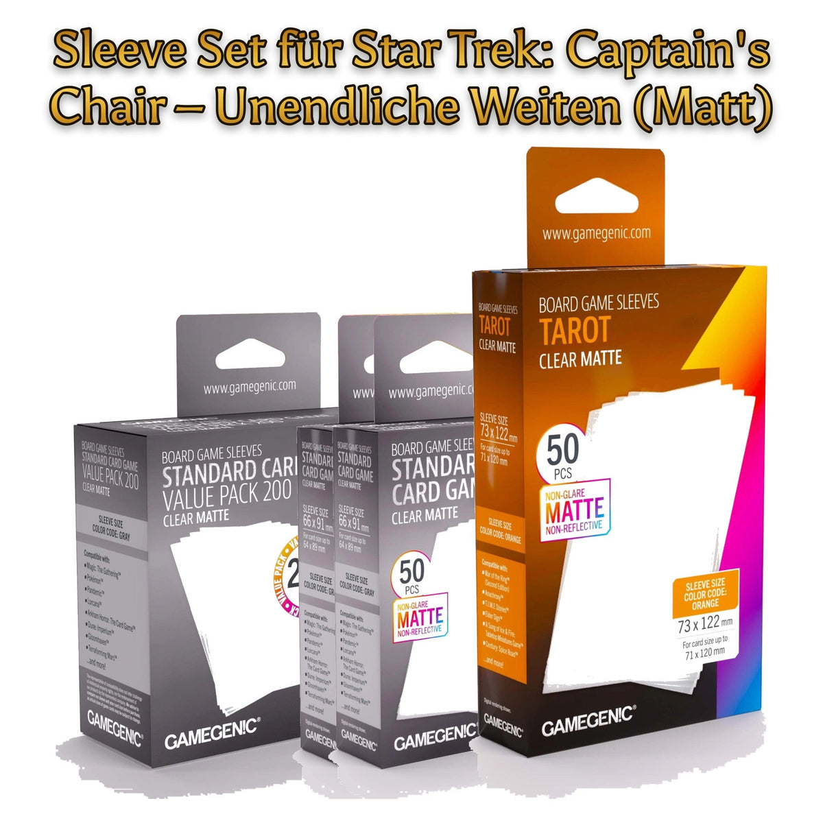 Sleeve Set für Star Trek: Captain's Chair – Unendliche Weiten (Matt) - Spielefürst