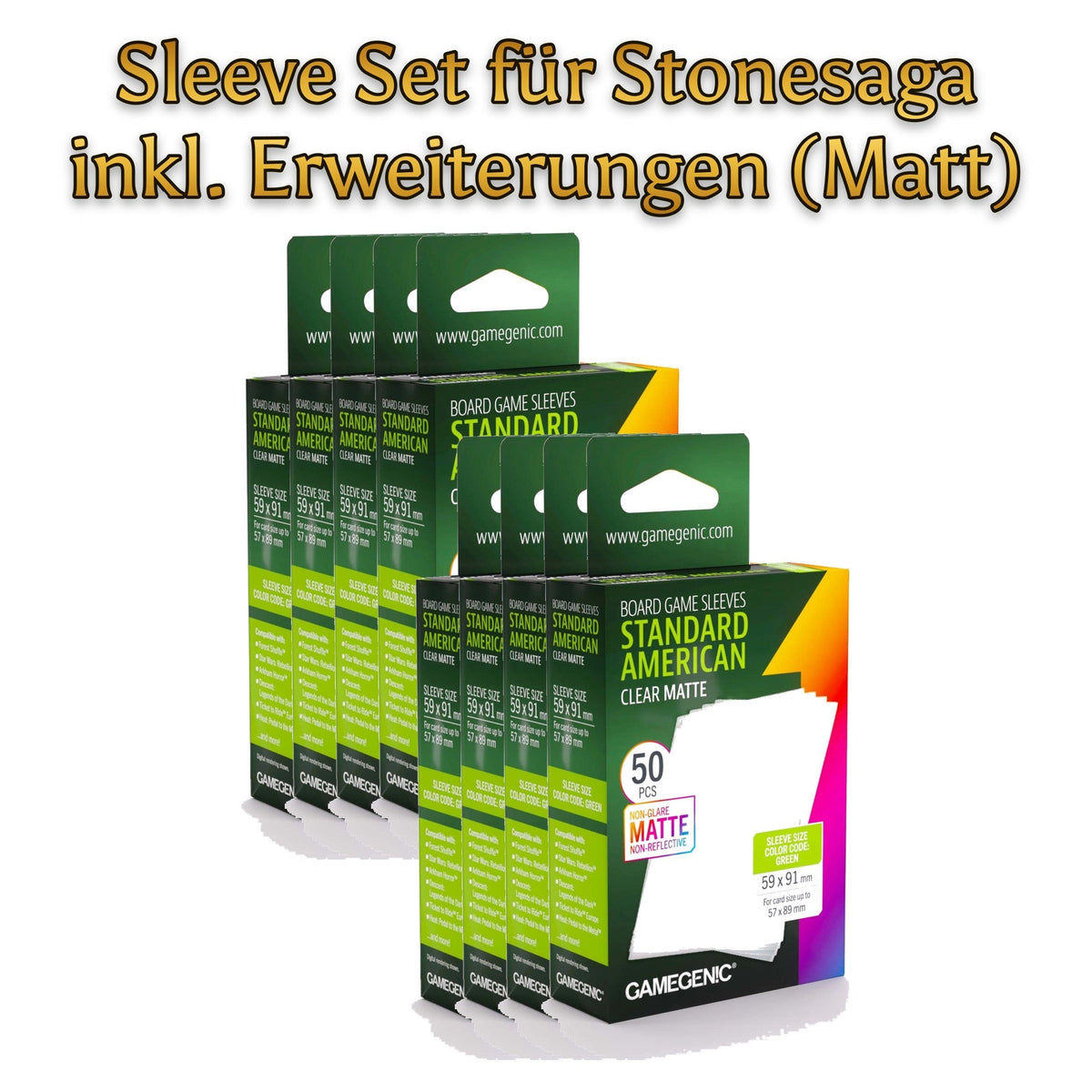 Sleeve Set für Stonesaga inkl. Erweiterungen (Matt) - Spielefürst