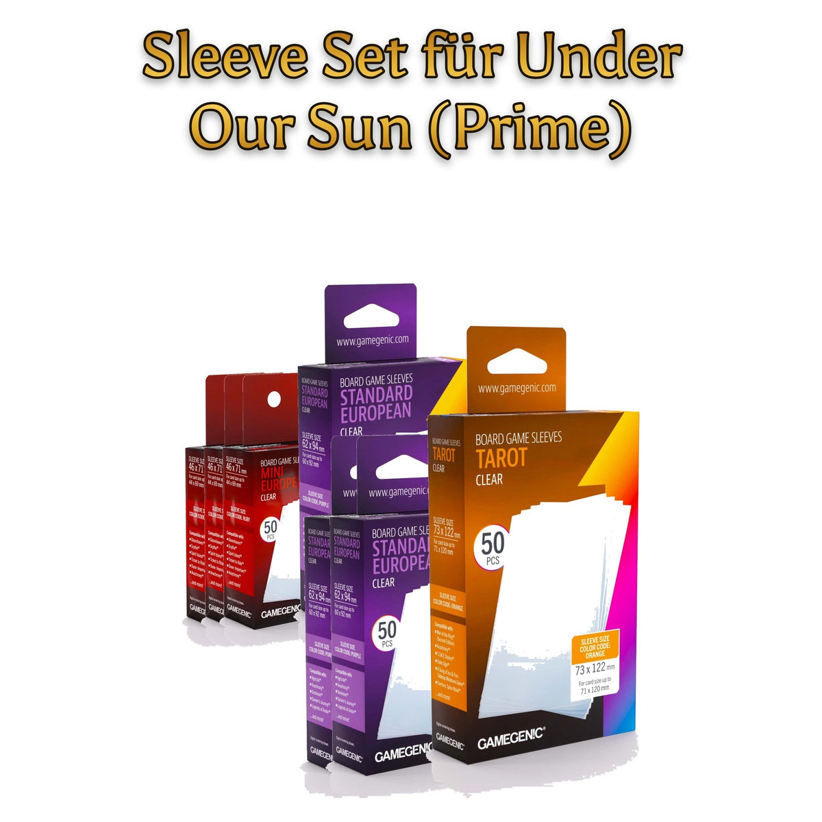 Sleeve Set für Under Our Sun: Grundspiel (2. Edition) (Prime) - Spielefürst