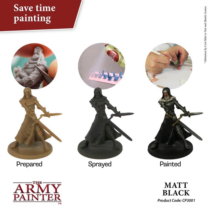 The Army Painter - Colour Primer - Matt Black Spray (400ml) - Spielefürst