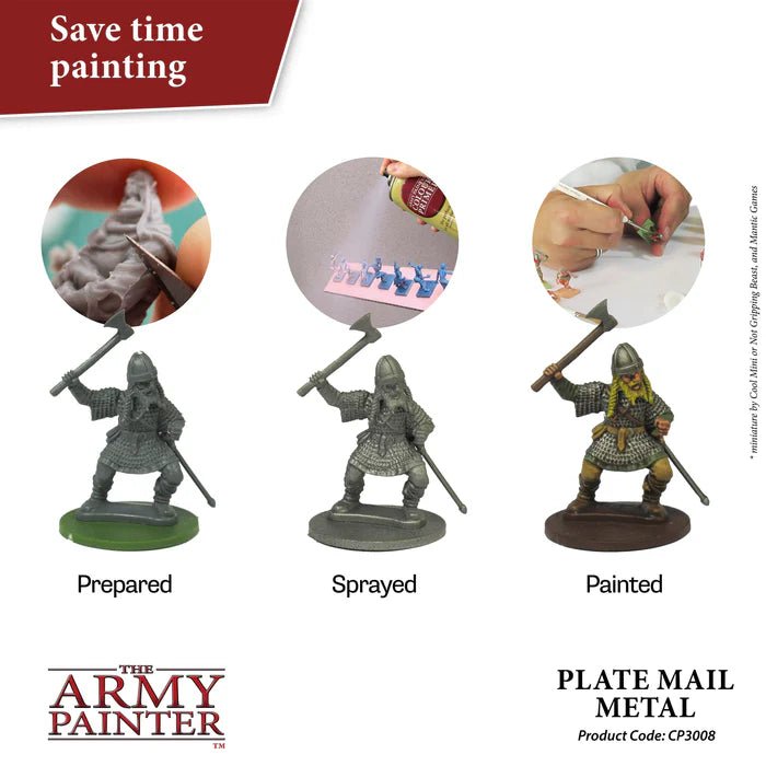 The Army Painter - Colour Primer - Plate Mail Metal Spray (400ml) - Spielefürst