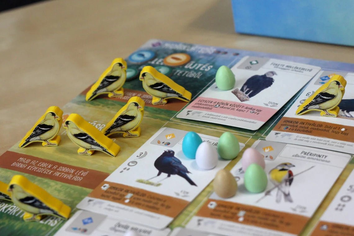 Holz-Meeple & Sticker für Flügelschlag - Spielefürst