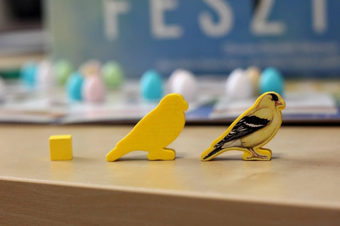 Holz-Meeple & Sticker für Flügelschlag - Spielefürst