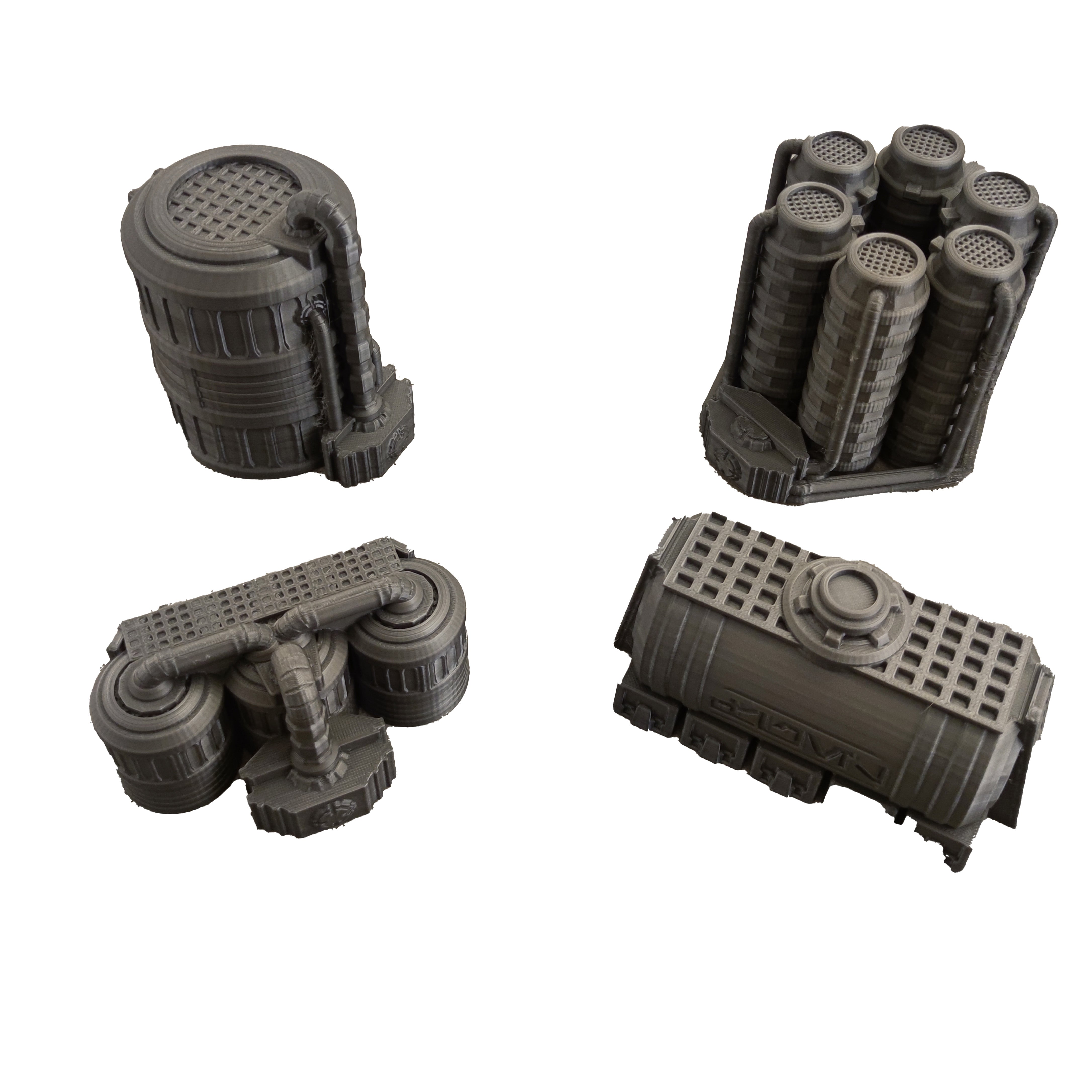 Kraftstoff- und Chemikalientanks - Sci-Fi Tabletop Gelände - Spielefürst