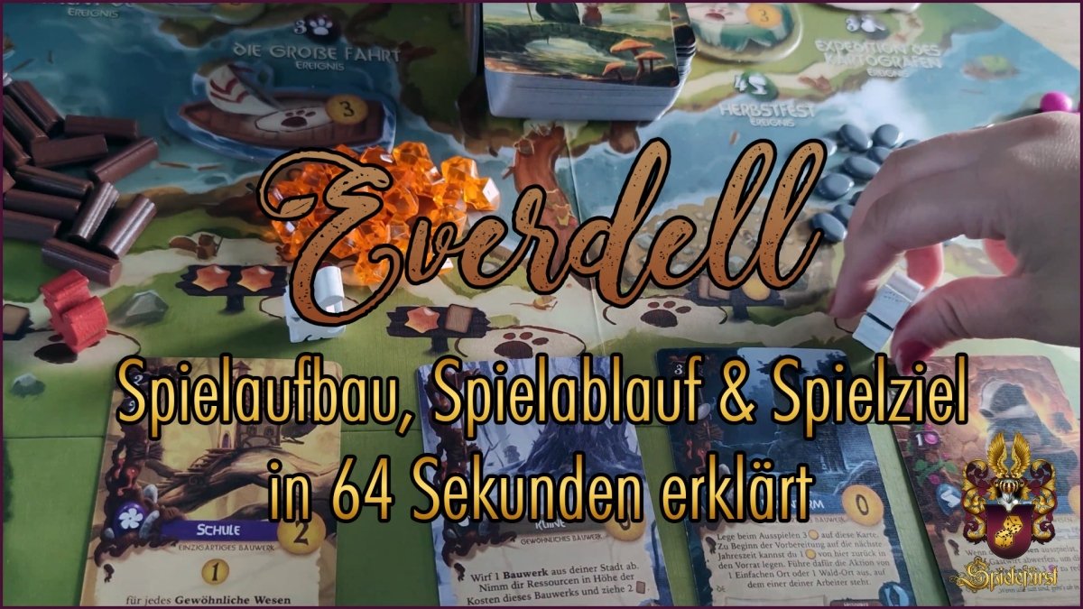 Everdell in 64 Sekunden | Spielaufbau, Spielablauf und Spielziel kurz erklärt - Spielefürst