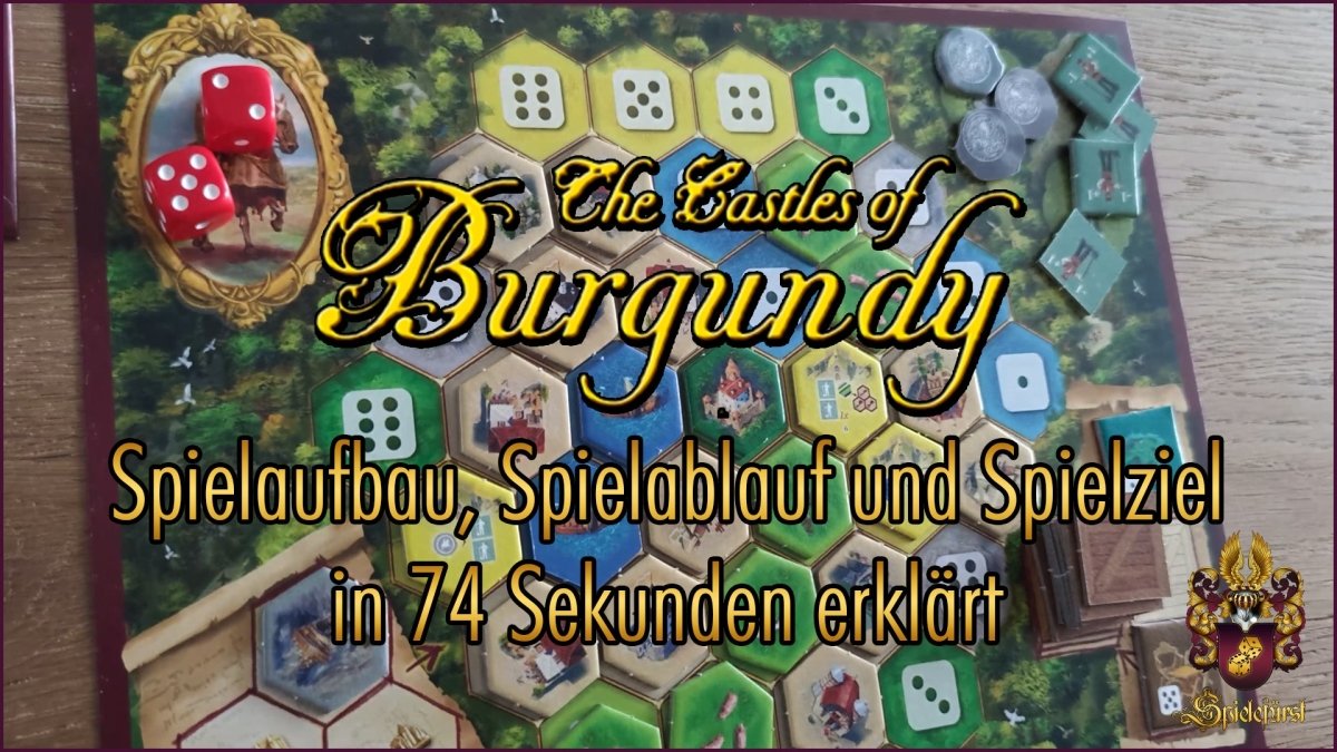 The Castles of Burgundy in 74 Sekunden | Spielaufbau, Spielablauf und Spielziel erklärt - Spielefürst