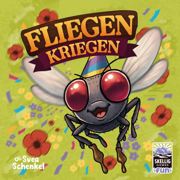Fliegen kriegen Schachtel Vorderseite