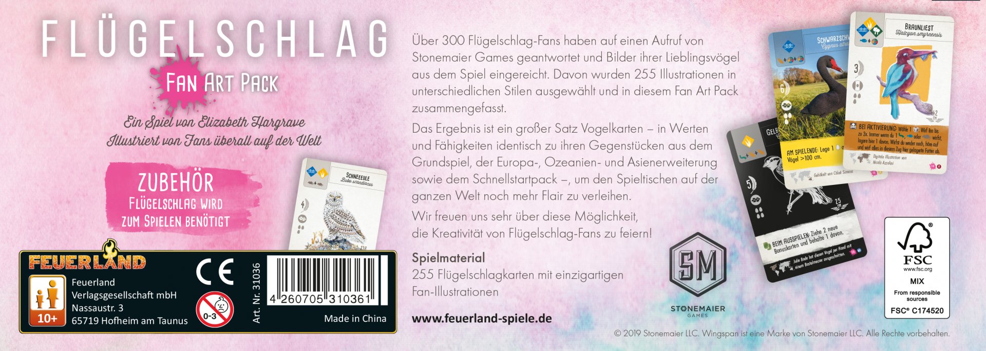 Flügelschlag - Fan Art Pack | Vorbestellung - Spielefürst