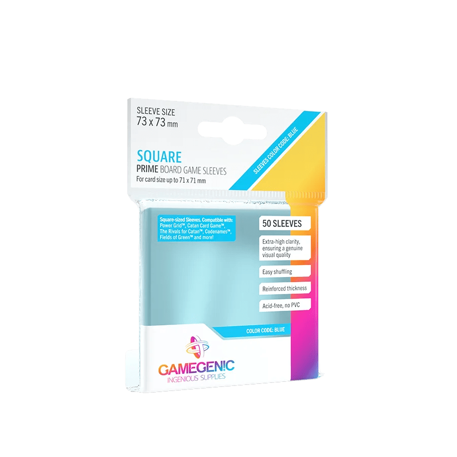 Gamegenic - Prime Square - Sized Sleeves 73 x 73 mm - Clear (50 Sleeves) - Spielefürst