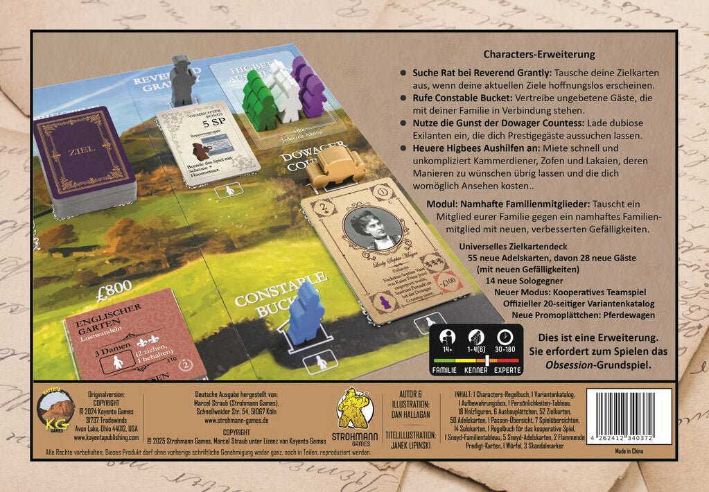 Obsession - Characters (Erweiterung) (Deutsch) - Spielefürst