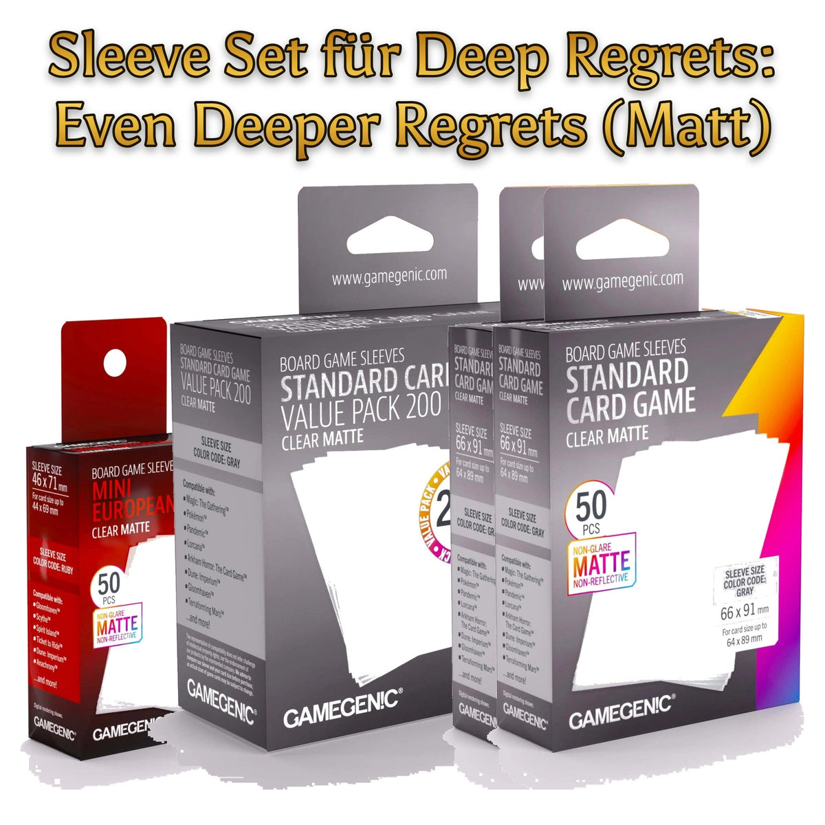 Sleeve Set für Deep Regrets: Even Deeper Regrets (Matt) - Spielefürst