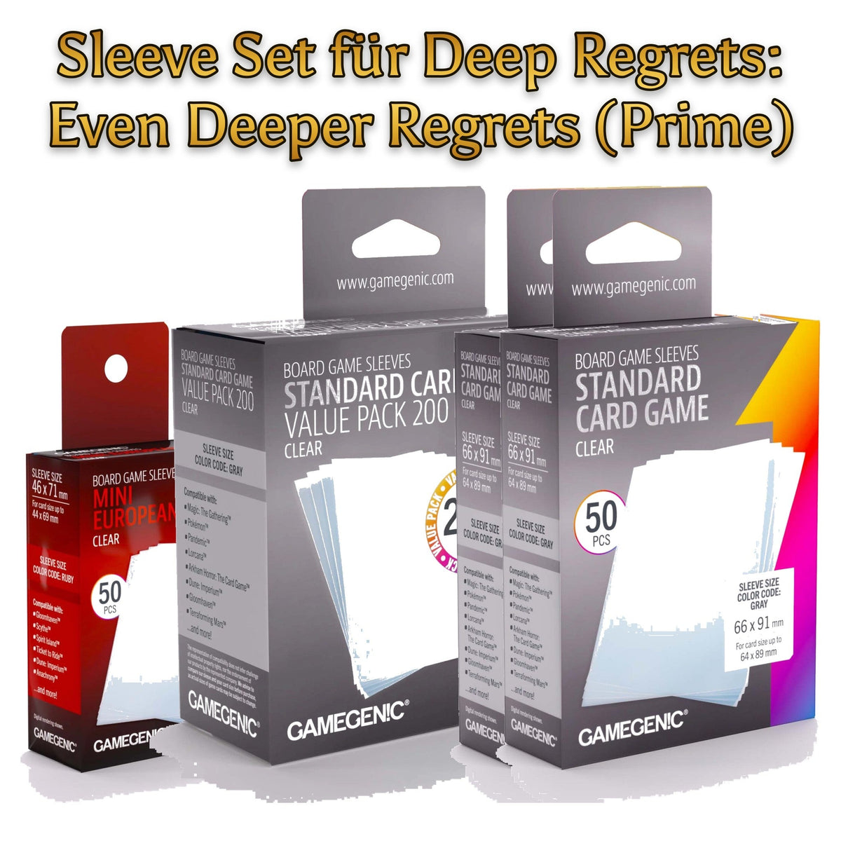Sleeve Set für Deep Regrets: Even Deeper Regrets (Prime) - Spielefürst