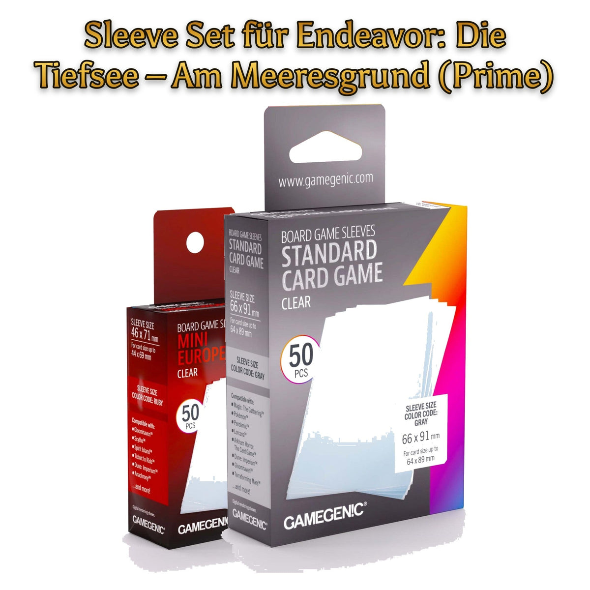 Sleeve Set für Endeavor: Die Tiefsee – Am Meeresgrund (Prime) - Spielefürst