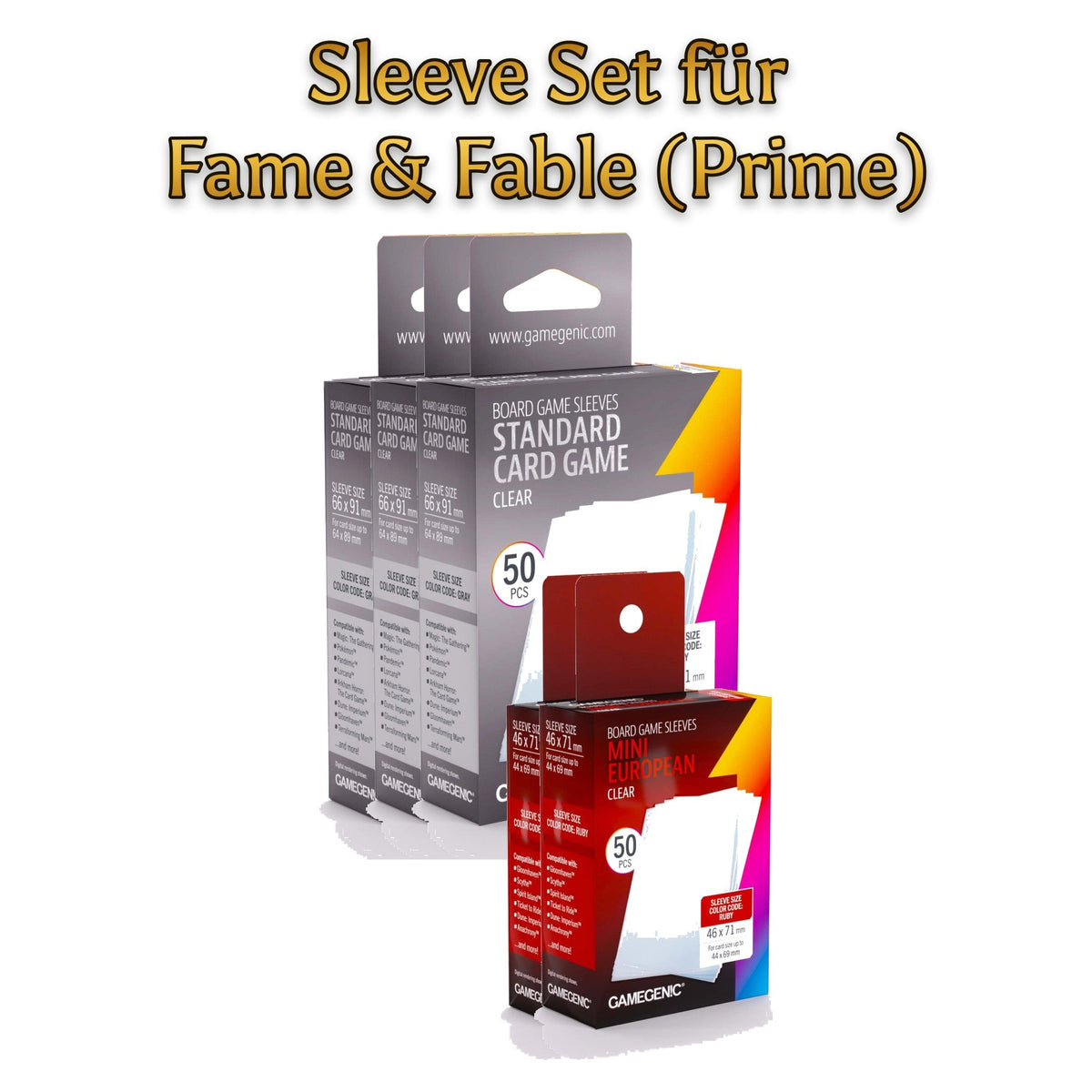 Sleeve Set für Fame & Fable (Prime) - Spielefürst
