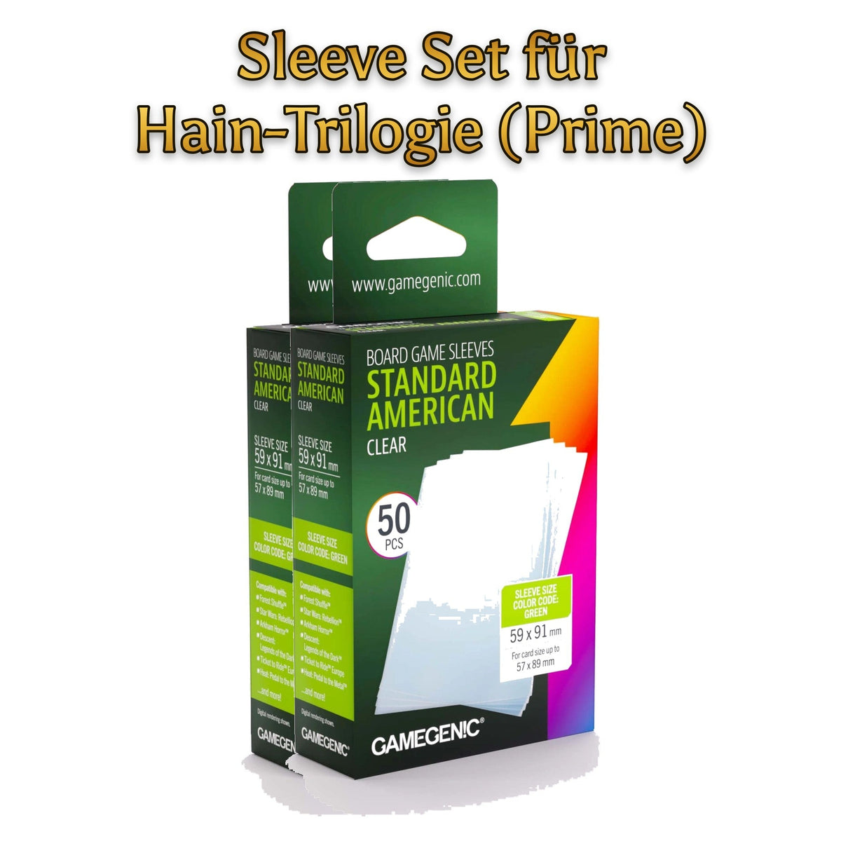 Sleeve Set für Hain-Trilogie (Prime) - Spielefürst