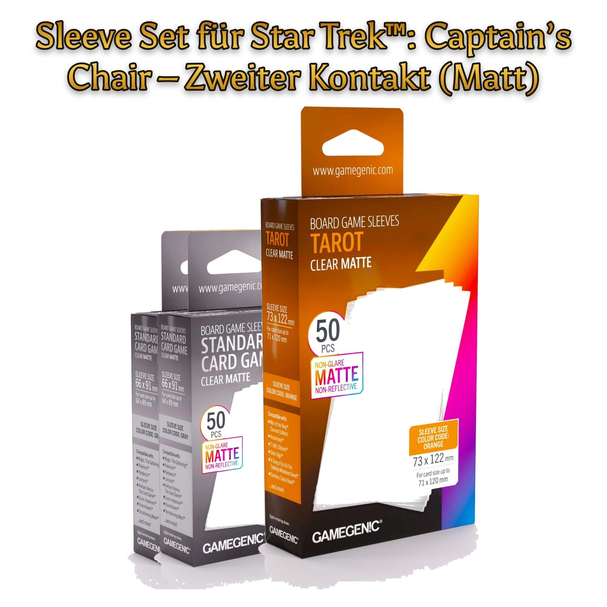 Sleeve Set für Star Trek™: Captain’s Chair – Zweiter Kontakt (Matt) - Spielefürst