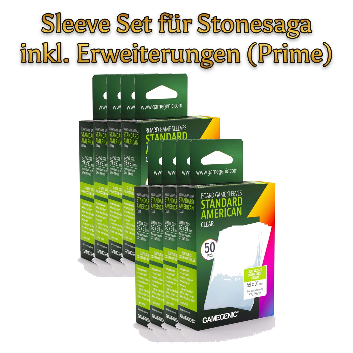 Sleeve Set für Stonesaga inkl. Erweiterungen (Prime) - Spielefürst