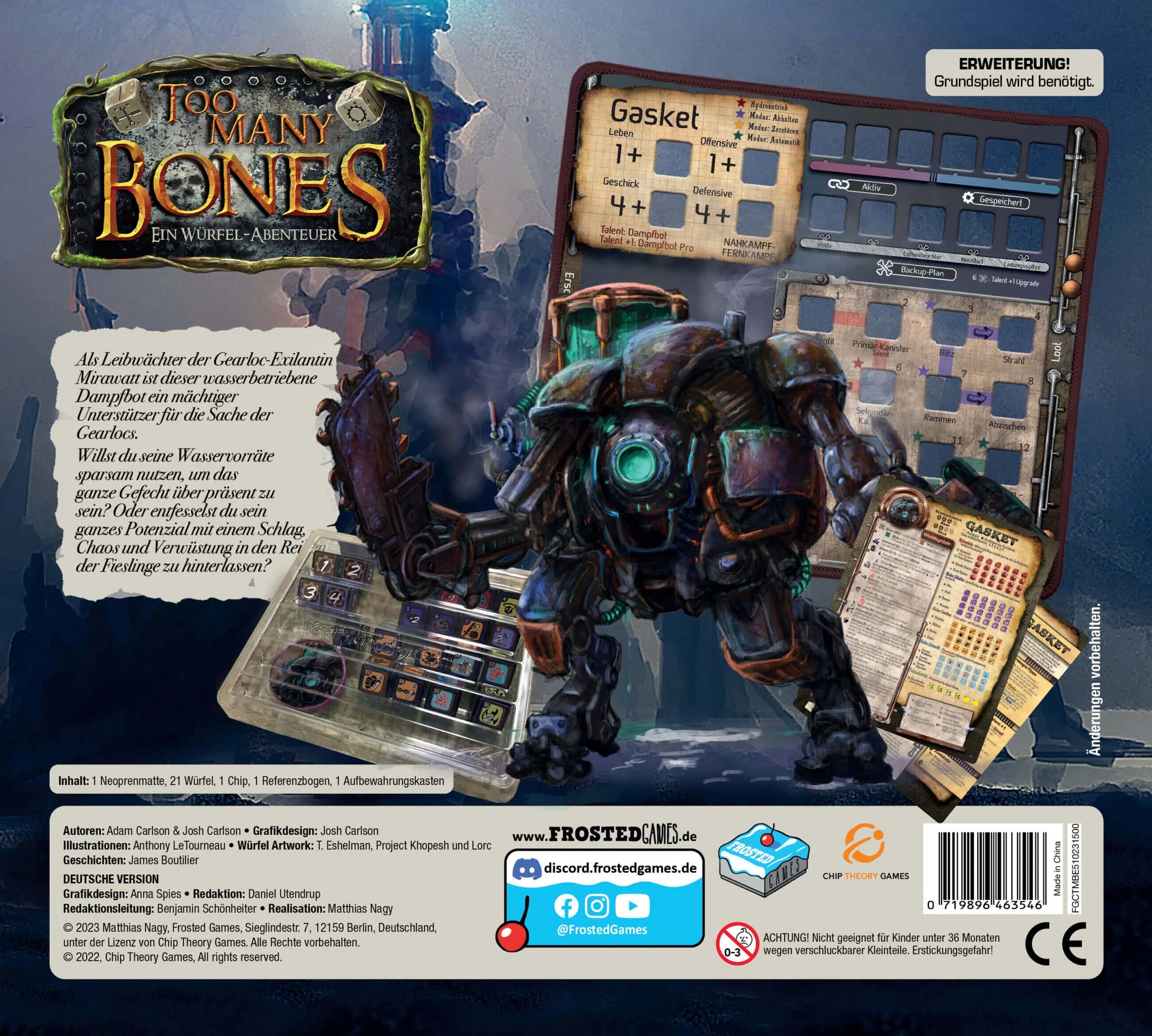 Too Many Bones – Gasket [Erweiterung] | Vorbestellung - Spielefürst