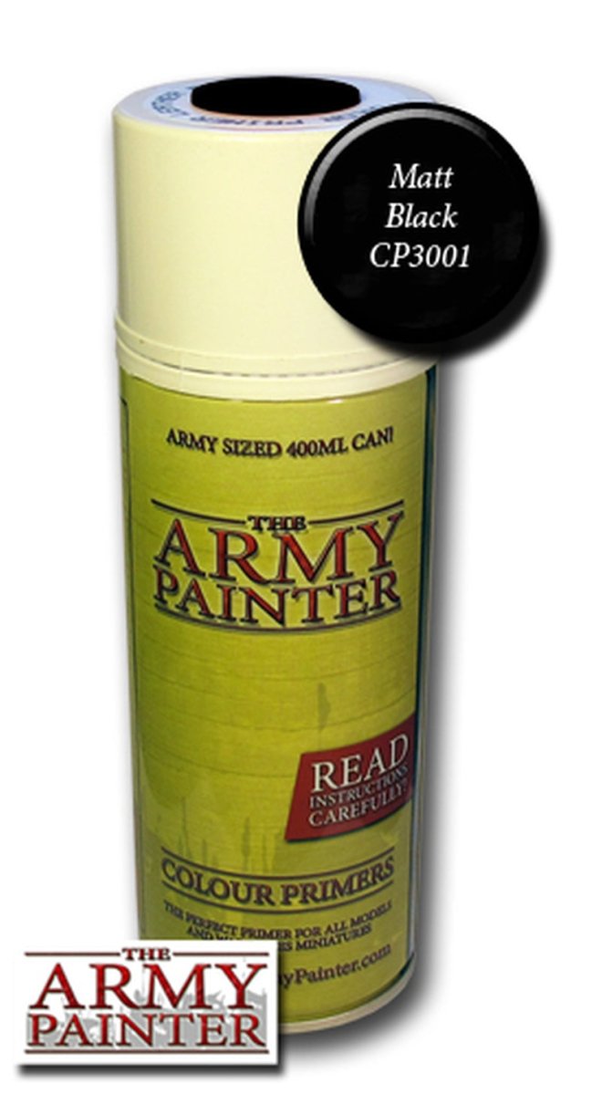 Army Painter - Base Primer - Matt Black Spray (400ml) - Spielefürst