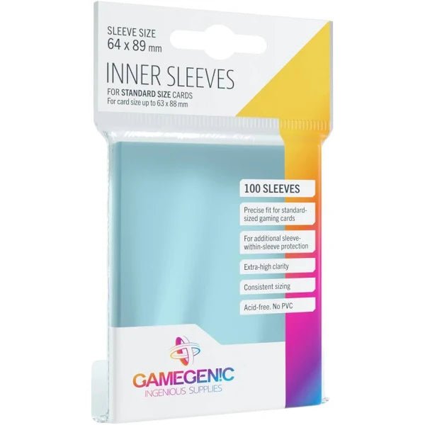 Gamegenic - Inner Sleeves - Clear (100 Sleeves) - Spielefürst
