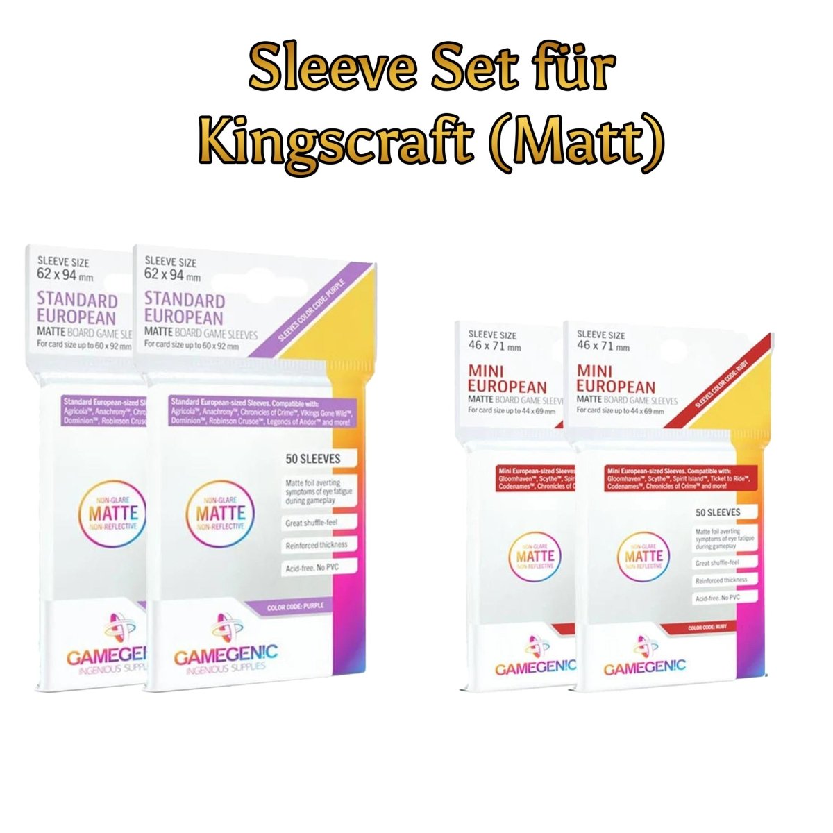 Sleeve Set für Kingscraft (Matt)