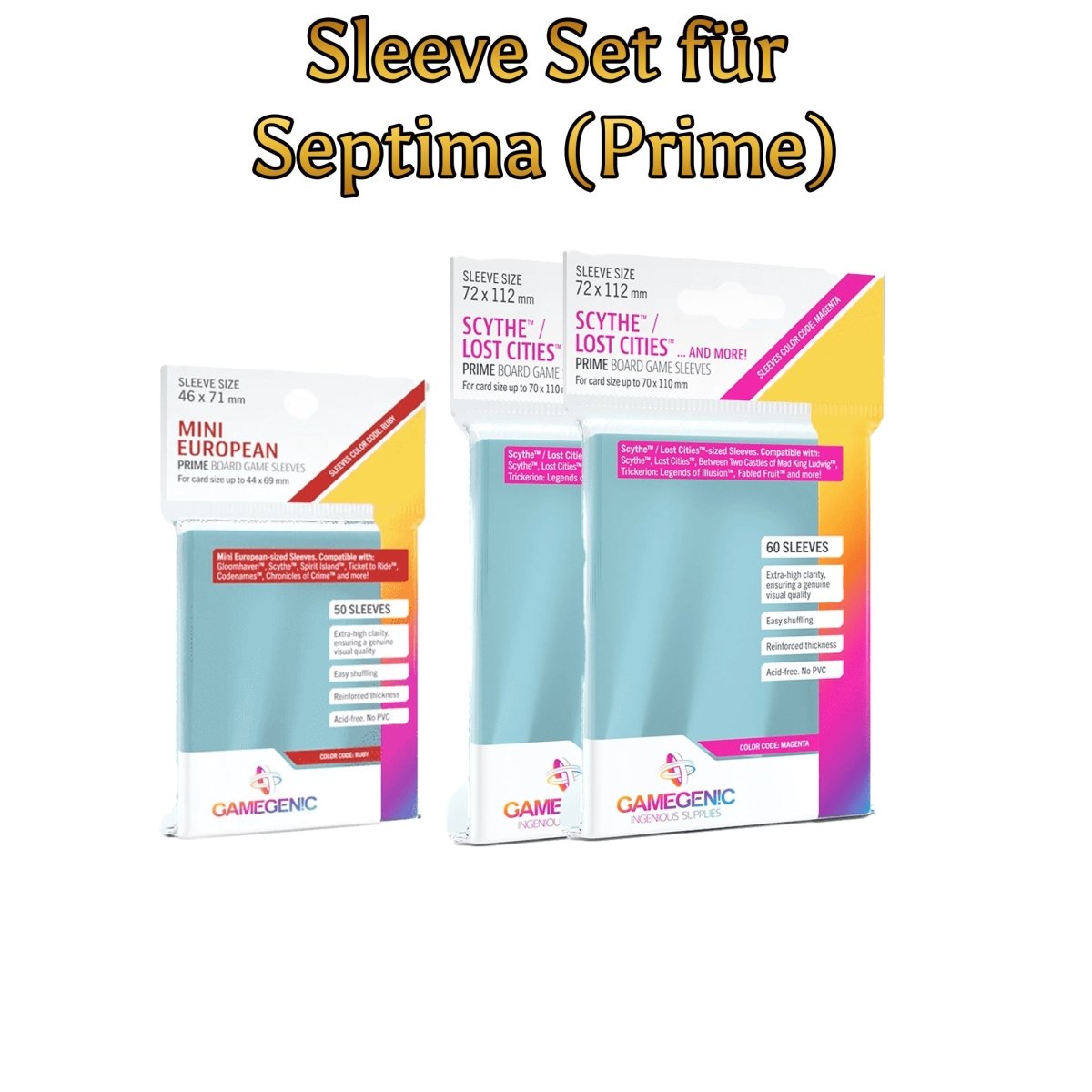 Sleeve Set für Septima (Prime) - Spielefürst