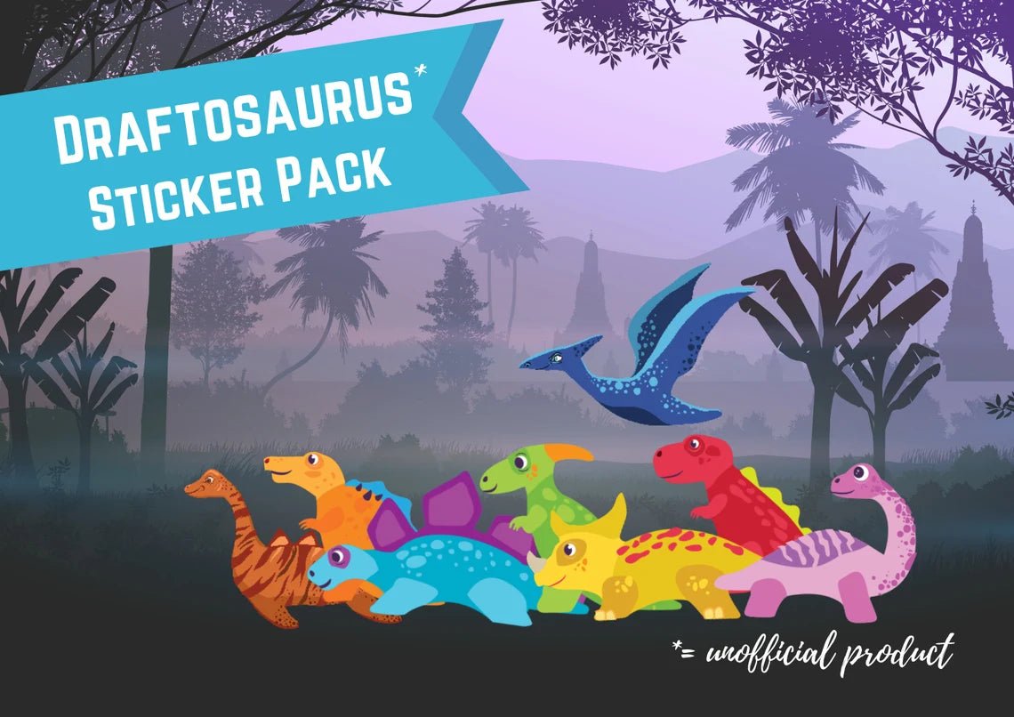 Sticker für Draftosaurus mit Marina und Aerial Show - Spielefürst