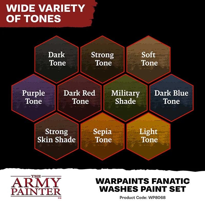 The Army Painter – Warpaints Fanatic Washes Paint Set | Vorbestellung - Spielefürst